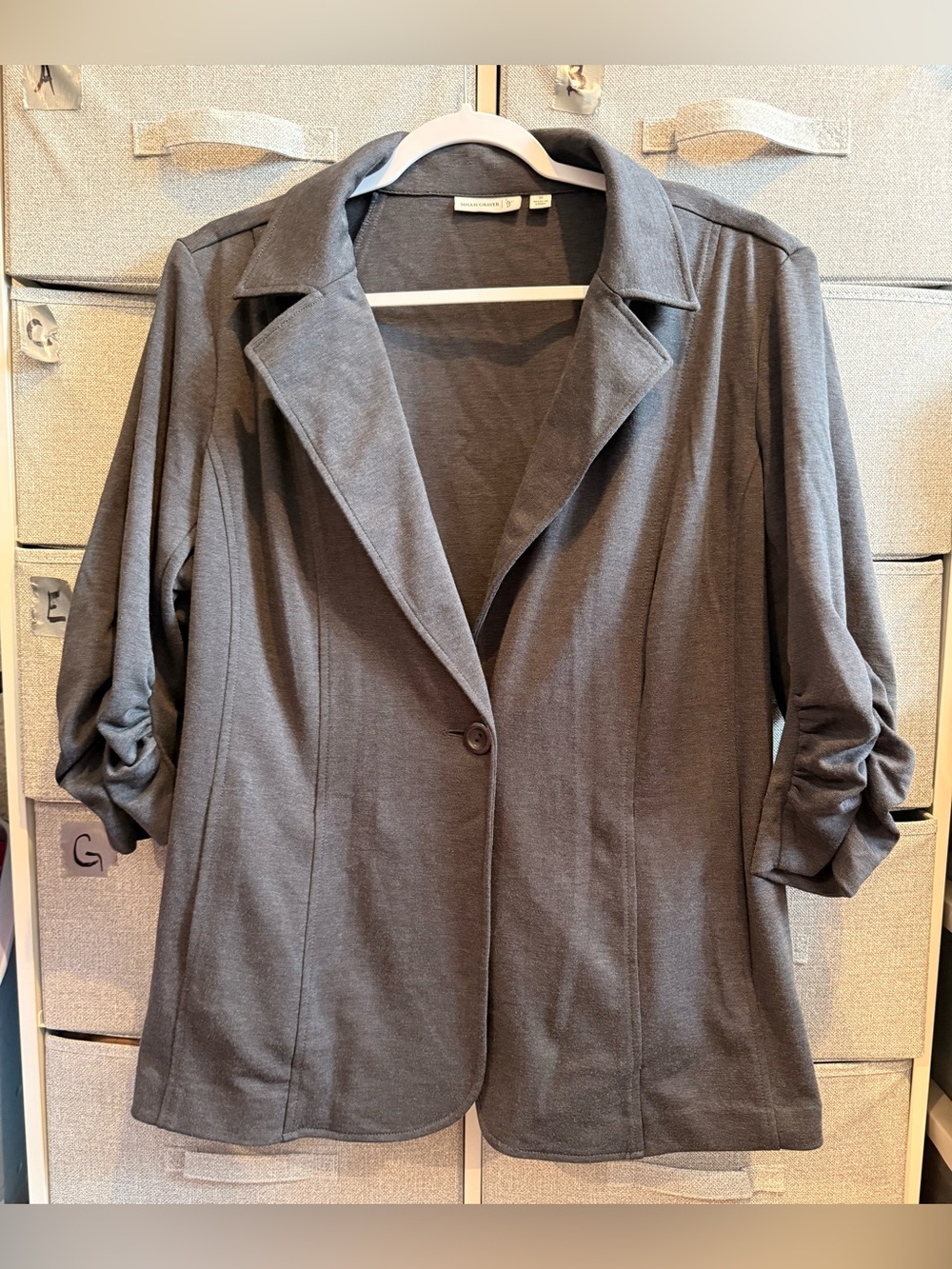 Susan Graver blazer size 1X w/ shoulder pads